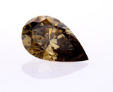 Natural Pear Cut Chocolate Brown Loose DIamond 1.69 Carats SI1 Clarity