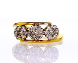 Diamond Ring 14K Yellow Gold Natural Round Cut 0.98 TCW G color SI1 Clarity