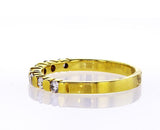 Diamond Wedding Band Women's 14k Yellow Gold Natural Round Cut 0.32 CTW G SI1
