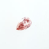 GIA Certified Natural Pear Cut Fancy Orangy Pink Diamond 0.26 Carats SI2 Clarity