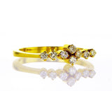 Natural Round Cut Diamond Engagement Ring 0.22 Carats F Color SI1 Clarity
