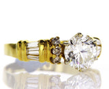 Engagement Ring GIA Certified Round Cut Diamond 100% Natural 1.75 CT K Color SI2