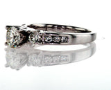 IGI Certified Natural Round Cut Gold Diamond Engagement Ring 1.24 ct I Color SI2