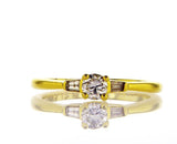 Natural Round Cut Diamond Engagement Ring 0.24 Carats G Color SI1 Clarity