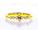 Natural Round Cut Diamond Engagement Ring 0.22 Carats F Color SI1 Clarity