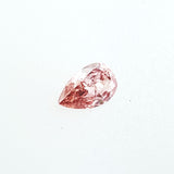GIA Certified Natural Pear Cut Fancy Orangy Pink Diamond 0.26 Carats SI2 Clarity