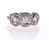 Beautiful 3 Stone Diamond Ring Natural 14k Gold Round Cut 1 3/4 CTW G Color SI1