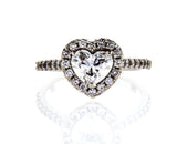 GIA Certified Heart Cut Natural Diamond Engagement Ring 1.37 Ct G Color SI2