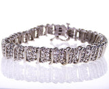 Certified Classic White Gold 3 CT Natural Round Cut Diamond Tennis Bracelet