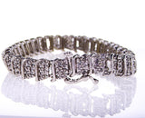 Certified Classic White Gold 3 CT Natural Round Cut Diamond Tennis Bracelet