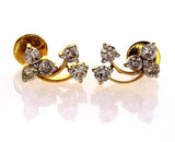 14k Yellow Gold Natural Round Cut Diamond Earrings 0.92 CTW G-H Color SI3