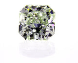 GIA Certified Radiant Cut Rare Fancy Yellow Green Loose Diamond VS2 1.74 cts