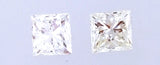 Natural Princess Cut Diamonds Matched Pair 0.48 CTW for Diamond Studs Earring
