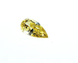 IGI Certified Rare Fancy Intense Yellow Canary Pear Cut Diamond 0.32 Carat VS1