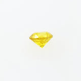 Natural Round Brilliant Loose Diamond Fancy Vivid Yellow 0.41 Carats I1 Clarity