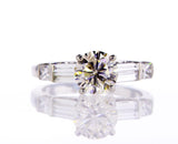 Diamond Engagement Ring 2 CTW H Color SI1 Certified Natural Round Cut 14k Gold