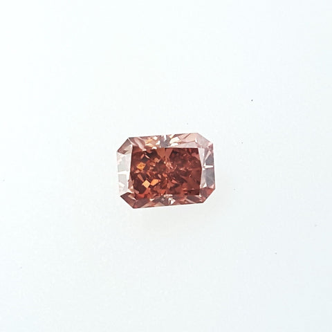 GIA Certified Natural Radiant Cut Rare Fancy Deep Orangy Pink Diamond 0.57 Ct