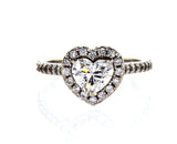 GIA Certified Heart Cut Natural Diamond Engagement Ring 1.37 Ct G Color SI2