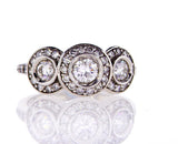 Beautiful 3 Stone Diamond Ring Natural 14k Gold Round Cut 1 3/4 CTW G Color SI1