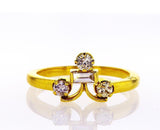 Natural Round Cut Diamond Engagement Ring 0.37 Carats G Color VS1 Clarity