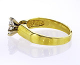 14k Yellow Gold Ring Marquise Cut Diamond Solitaire Engagement Ring F VS2