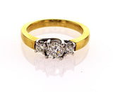 Engagement Ring Natural Round Cut Diamond  0.94 Carats F Color SI1 Clarity
