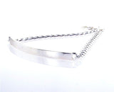 Personalized 100% Sterling Silver Curb CHAIN ID BRACELET Free Custom Engraving