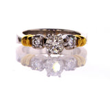 Diamond Engagement Ring 14k Yellow Gold Natural Round Cut 9/10 CTW G-H SI2