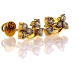 14k Yellow Gold Natural Round Cut Diamond Stud Earrings 1 CTW G-H Color