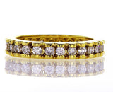 Diamond Band Ring 14k Yellow Gold Natural Round Brilliant 1.10 CTW G Color SI1