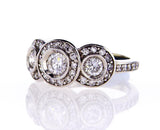 Beautiful 3 Stone Diamond Ring Natural 14k Gold Round Cut 1 3/4 CTW G Color SI1