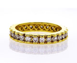 Diamond Band Ring 14k Yellow Gold Natural Round Brilliant 1 CTW G Color SI1