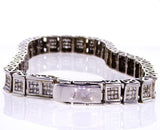 Diamond Bracelet Certified 14K White Gold 6 CT Natural Princess Channel Set