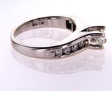 14k White Gold Natural Round Cut Diamond Engagement Ring G-H Color 0.75 Carats