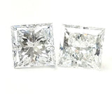 Princess Cut Natural Loose Diamonds GIA Certified MATCHED PAIR FOR EARRING 2CT