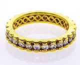 Diamond Band Ring 14k Yellow Gold Natural Round Brilliant 1 CTW G Color SI1