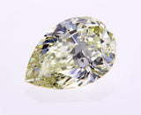 GIA Certified Pear Cut Loose Diamond 1.37 CT Rare Fancy Light Green Yellow SI1