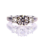 Natural Round Cut Diamond Engagement Ring GIA Certified 1.56 Carat M Color VS2