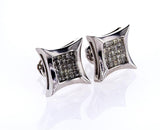 Studs Earrings 14k Gold Screw Back Natural Princess Cut Diamond 1.30 CTW