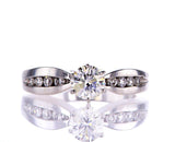 Natural Genuine Round Cut 14k White Gold Diamond Engagement Ring 0.86 CTW G I1