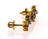 14k Yellow Gold Natural Round Cut Diamond Earrings 0.92 CTW G-H Color SI3