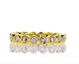 14K White Gold 1 CTW Infinity Bezel Set Round Cut Diamond Wedding Ring G-H SI1