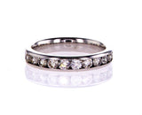 Women's 14k White Gold Natural Round Cut Diamonds Wedding Band 0.77 Ct G-H VS