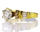 Engagement Ring GIA Certified Round Cut Diamond 100% Natural 1.75 CT K Color SI2