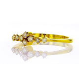 Natural Round Cut Diamond Engagement Ring 0.22 Carats F Color SI1 Clarity