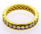 Diamond Band Ring 14k Yellow Gold Natural Round Brilliant 1.10 CTW G Color SI1