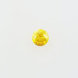 Natural Round Brilliant Loose Diamond Fancy Vivid Yellow 0.41 Carats I1 Clarity