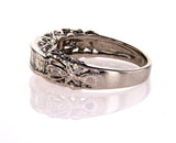 Women's Handmade 18k White Gold Natural Diamonds Ring Band 1/2 tcw G Color SI1