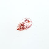 GIA Certified Natural Pear Cut Fancy Orangy Pink Diamond 0.26 Carats SI2 Clarity