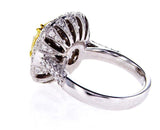 Beautiful Diamond Ring GAL Certified 5.96 CT Natural Fancy Yellow SI2 Clarity
